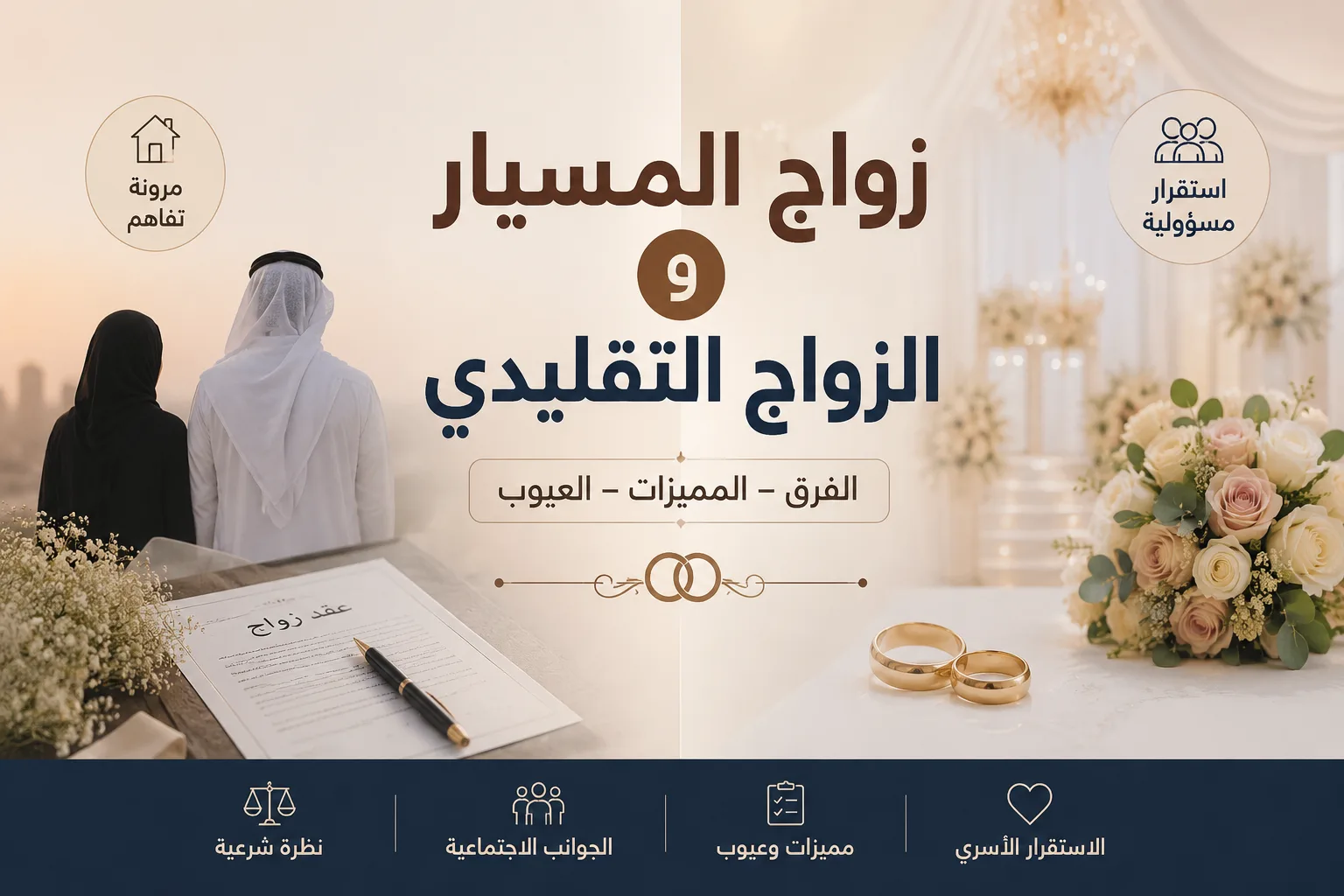 زواج المسيار والزواج التقليدي